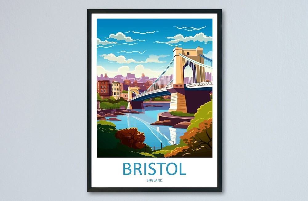 Bristol Travel Print Wall Art Bristol Wall Hanging Home Dcor Bristol Gift Art