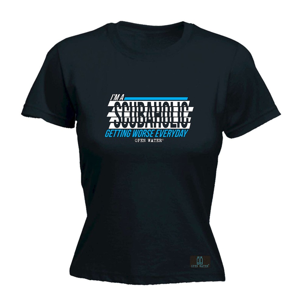Scuba Diving Ow Im A Scubaholic - Womens T Shirt Funny T-Shirt Gift Novelty