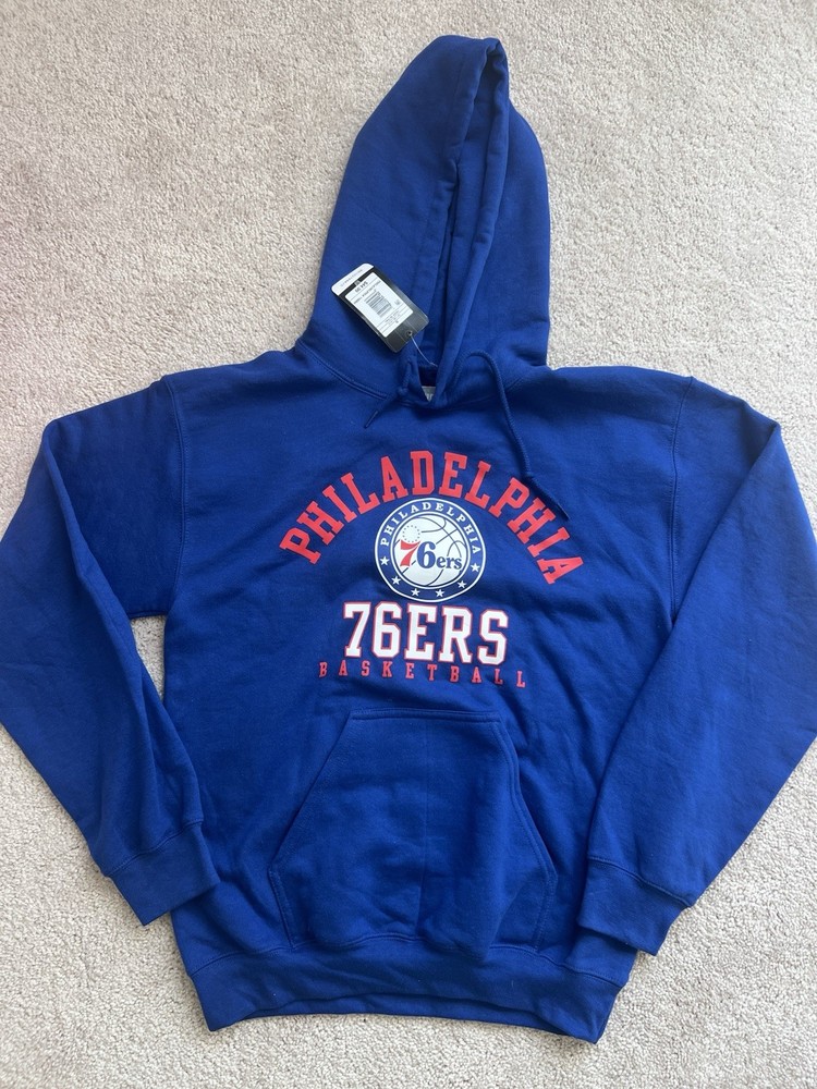 Official NBA Philadelphia 76ers Pullover Hoodie Sweatshirt Mens Small NWT