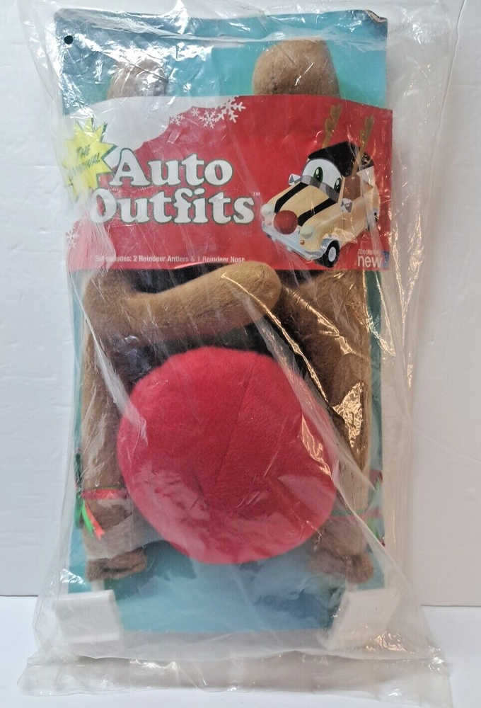 The Original Christmas Auto Outfits 2 Reindeer Antlers & 1 Reindeer Nose Set New