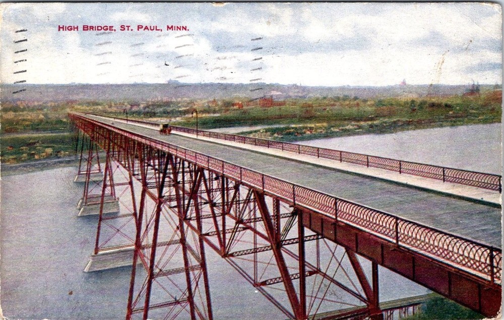 1910, High Bridge, ST. PAUL, Minnesota Postcard - V.O. Hammon