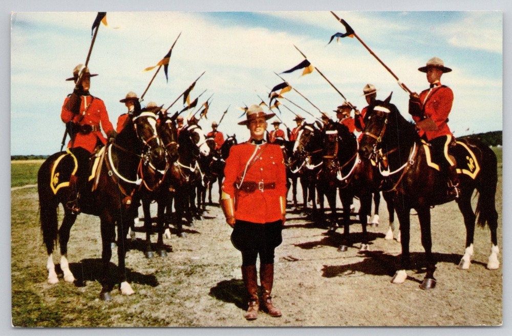 Vintage RCMP Musical Ride Postcard - Royal Canadian Mounted Police Canada