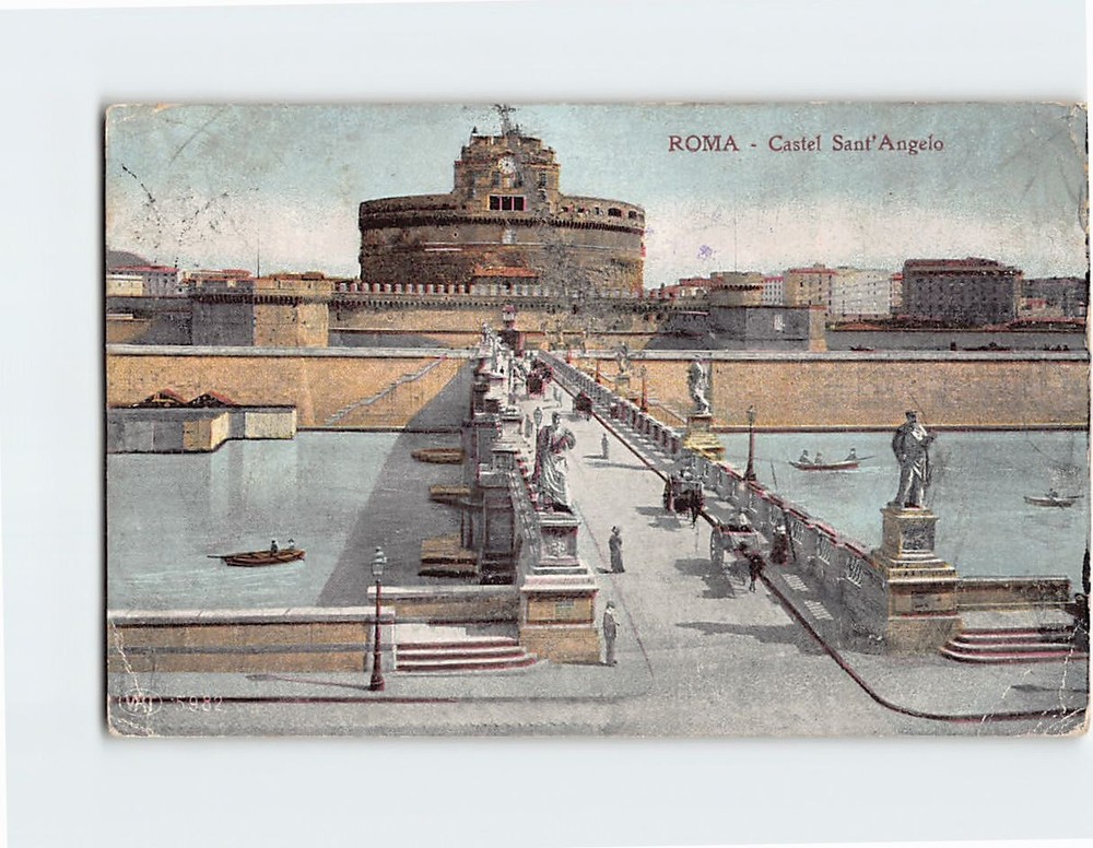 Postcard Castel Sant'Angelo Rome Italy