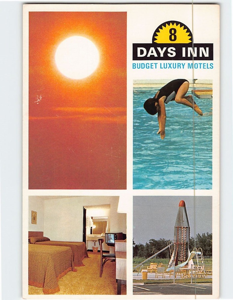 Postcard 8 Days Inn Budget Luxury Motels Atlanta Georgia USA