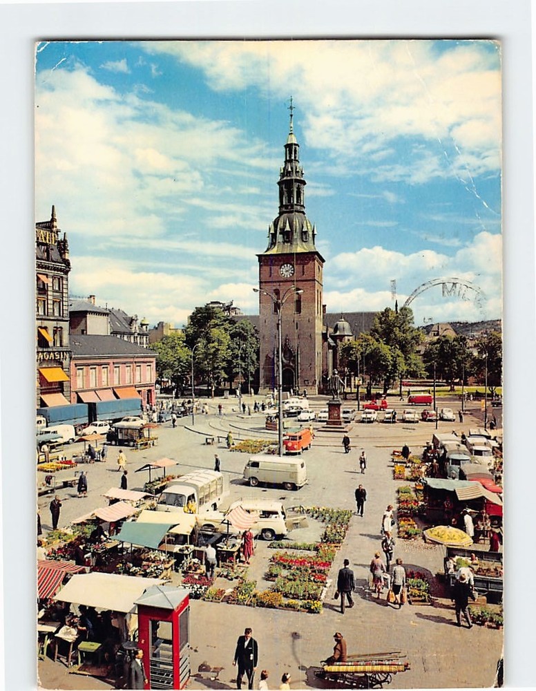 Postcard Stortorvet Oslo Norway