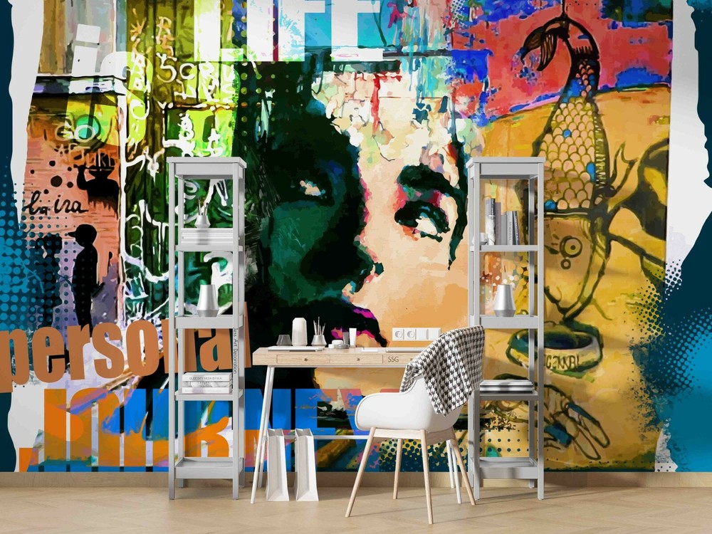 3D Abstract Artistic Graffiti Self-adhesive Removable Wallpaper Murals Wall 149-image