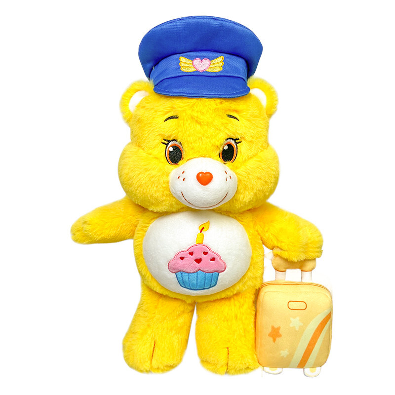 Care Bears Funshine Bear Plush Toy 13'' Aviation Style Stuffed Animal For Kids