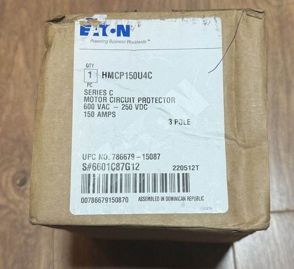 NEW SURPLUS EATON HMCP150U4C EATON 3p 600v 150A HMCP Circuit Breaker NEW IN BOX