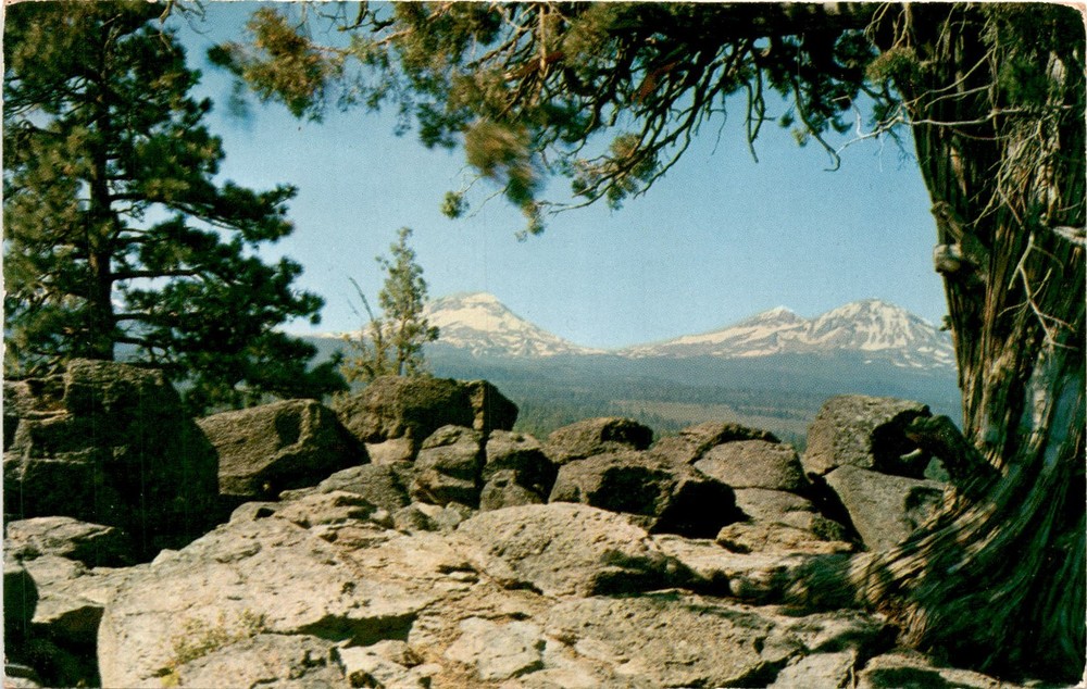 THREE SISTERS, Central Oregon, West In Color, 862 Oregon, Palo Alto, Postcard