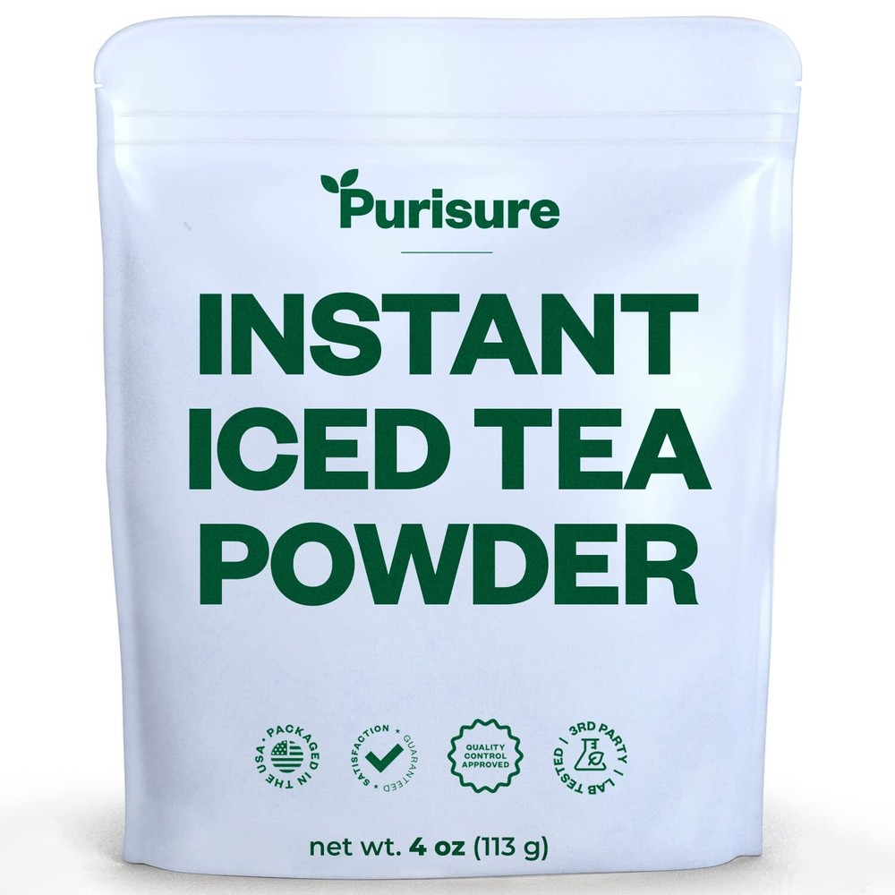 Purisure All-Natural Instant Iced Tea Powder 4oz, Black Tea Extract 192 Servings