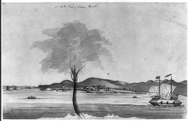 A north view of Crown Point,c1759,Thomas Davies,British Gunboats,Lake Champlain