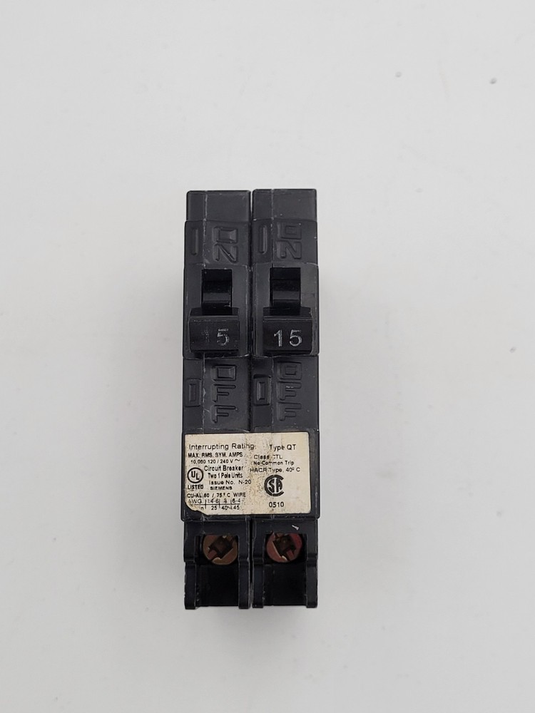 NEW Siemens Type QT 15 A 120 V Twin Tandem 1-Pole Circuit Breaker Q1515NC