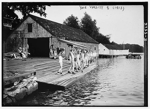 Photo:Yale Varsity 8,Rowing,sport,1910-1915,dock