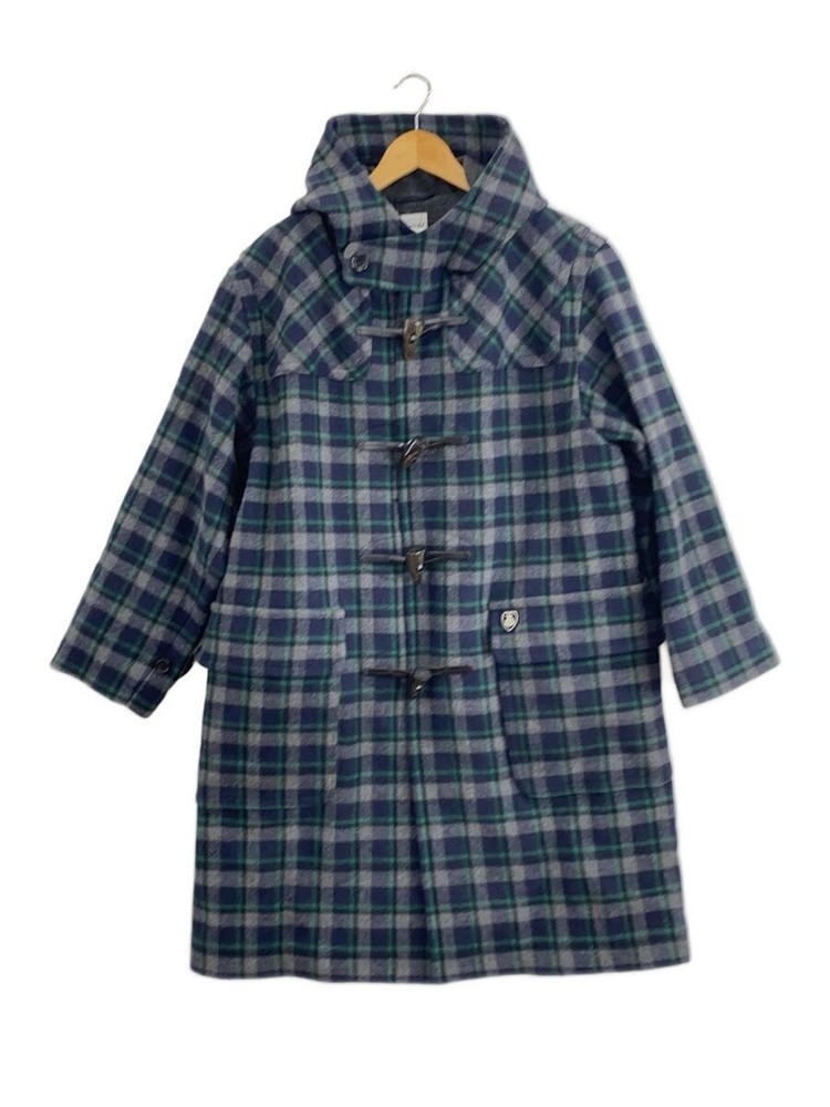 Orcival Duffel Coat/4/Wool/Nvy/Check 31701