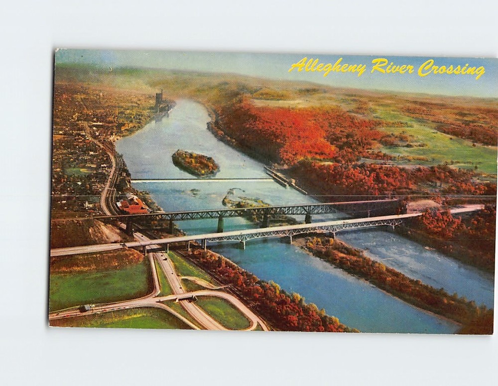 Postcard Allegheny River Crossing Pennsylvania USA