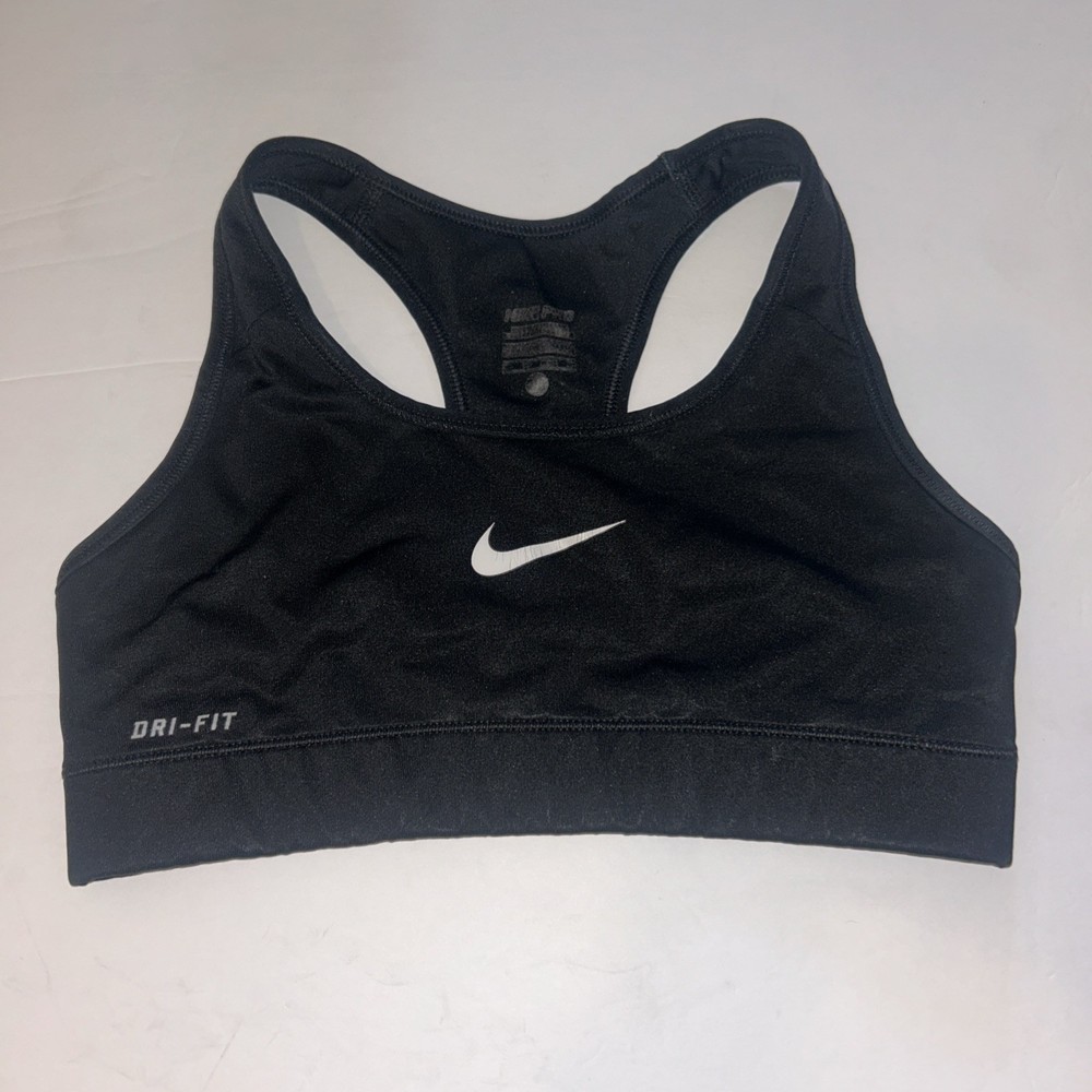 Nike Pro Swoosh XS Extra Small Womens Black Dri-FIT Racerback Sports Bra