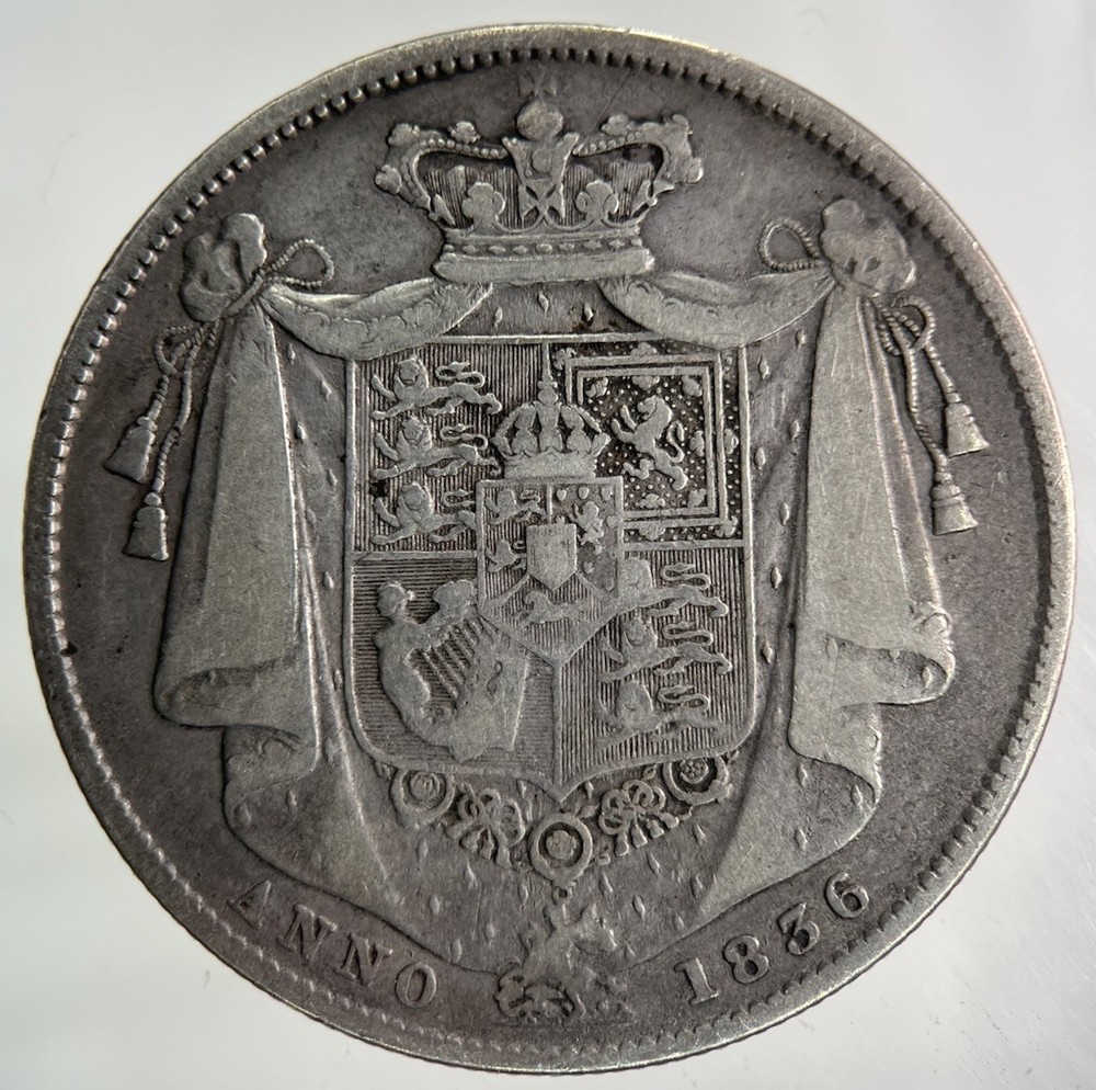 1836 William IV Half-Crown Silver Coin | Fine Collectable Grade