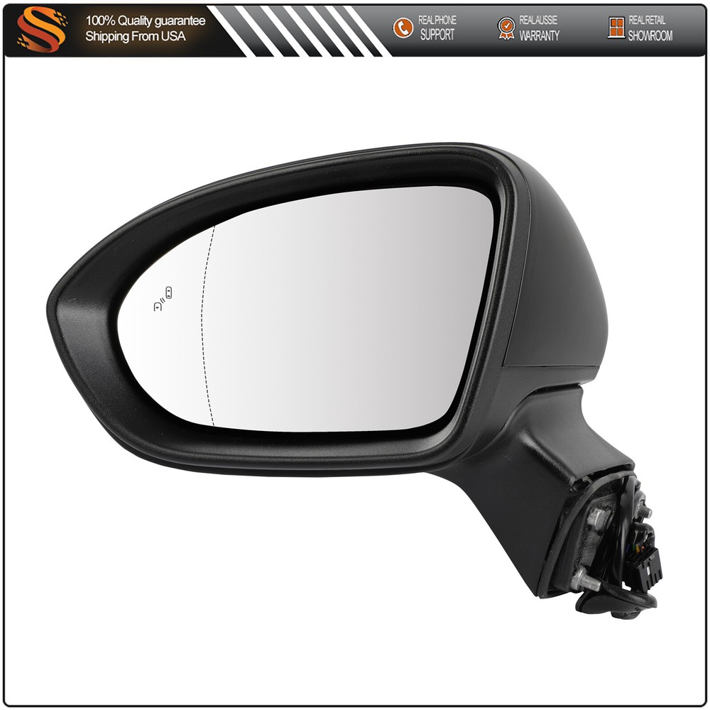 For 2016-2019 Chevrolet Cruze Left LH Mirror Heated w/Cover W/O Signal Lamp