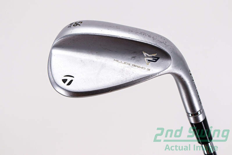 TaylorMade Milled Grind 3 Raw Chrome 56° SW Wedge Steel Flex Right 35.25in