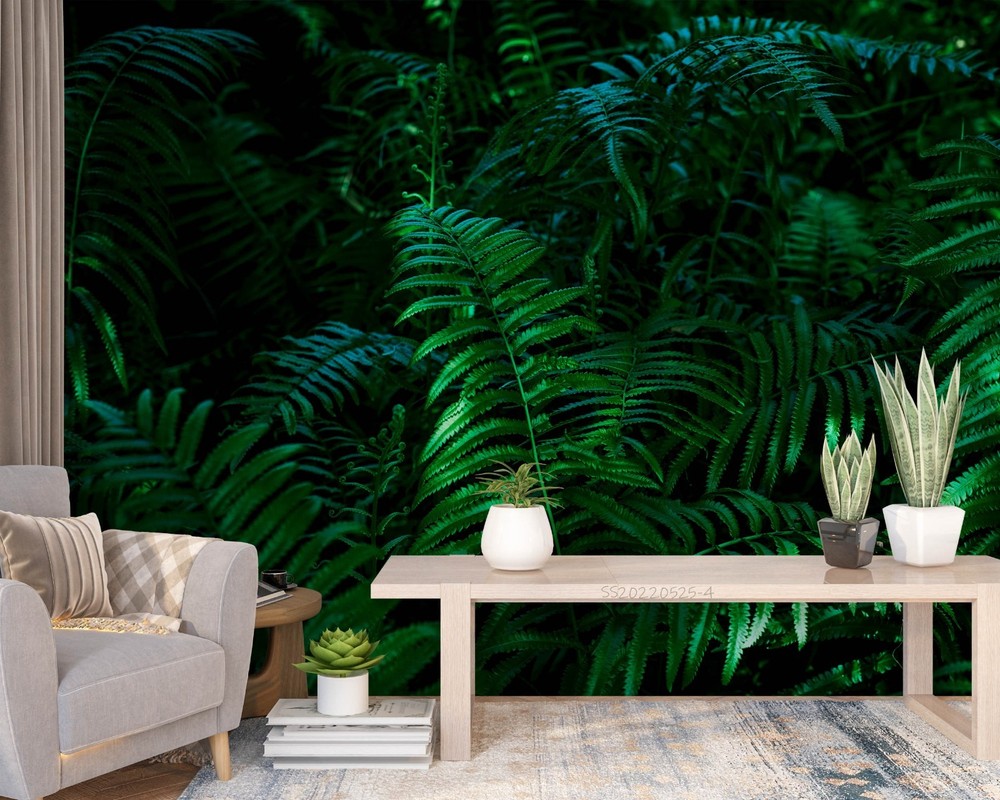 3D Green Plant Leaves Wall Murals Wallpaper Murals Wall Sticker