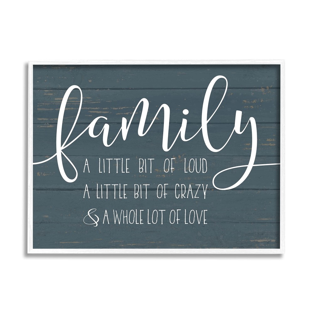 Family Loud Crazy Love Framed Giclee Art Design by Lettered and Lined