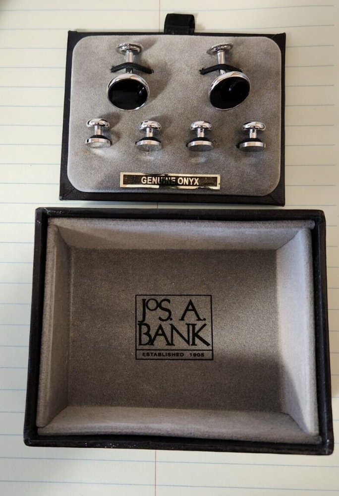 Joseph A. Bank Genuine Onyx Cufflinks BF3002RS