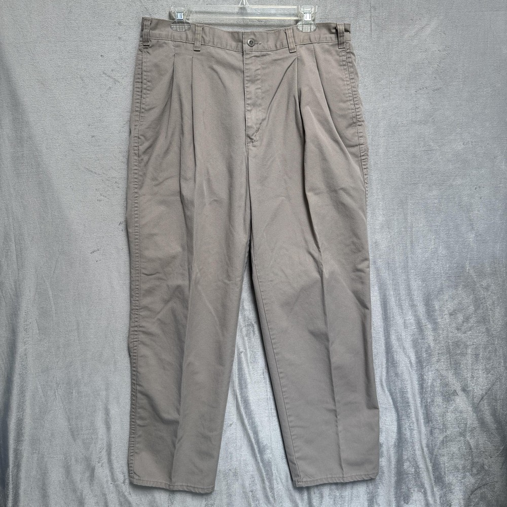 Levis Officer Corps Pants Mens 36x28 Gray Pleated Chino Relaxed Fit Cotton USA