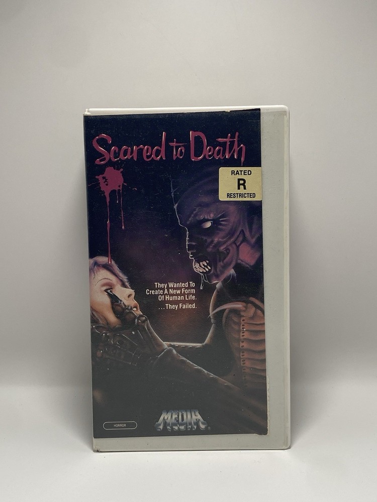 Scared To Death VHS 1985 Media Home John Stinson - RARE Horror Movie - B Movie