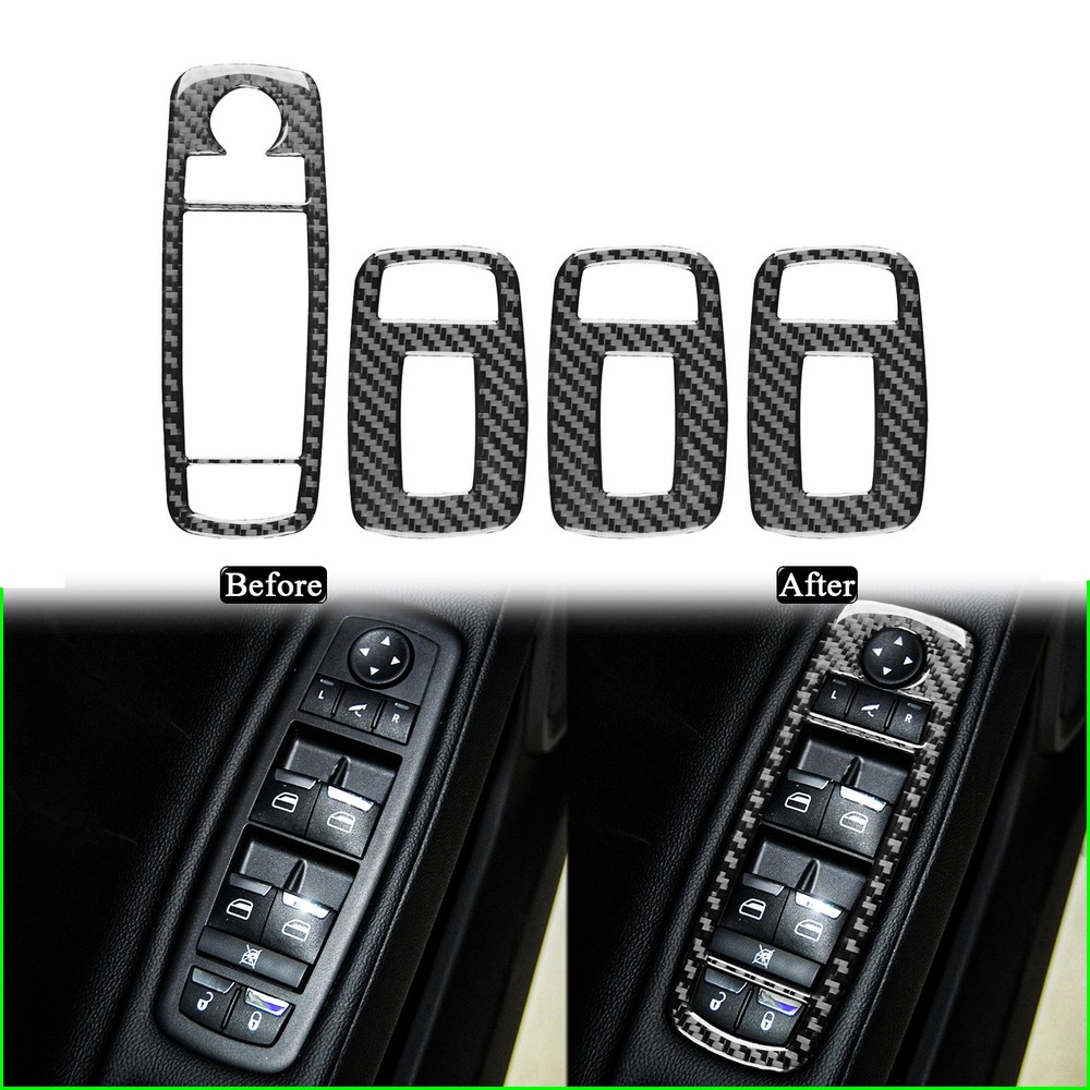 For Maserati Ghibli Quattroporte 2014-24 Real Carbon Fiber Window Control Trim