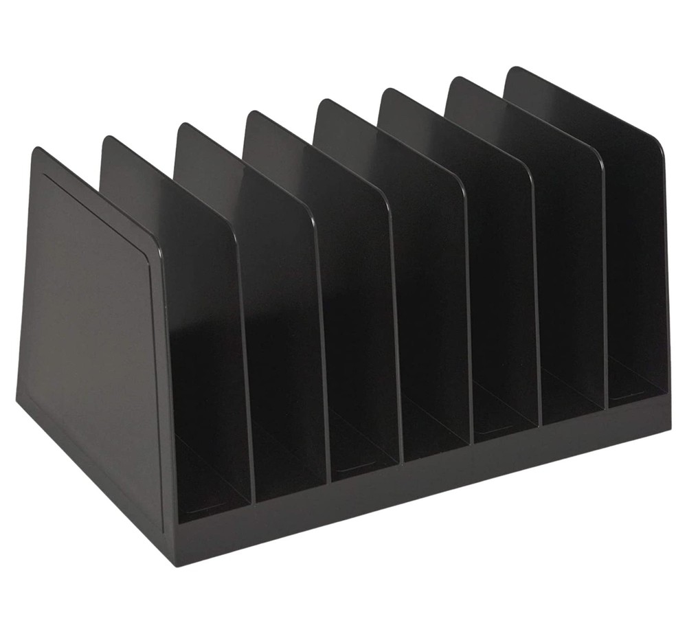 1InTheOffice 7-Compartment Vertical Desktop File Organizer for Mail & Documents  