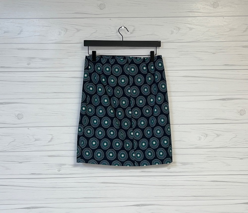 Ann Taylor skirt womens size 2 high rise mini pencil navy blue floral