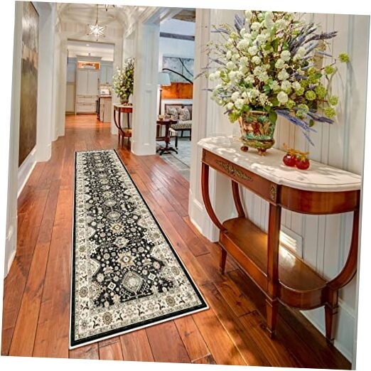 Non-Slip Washable 2x10 Hallway Runner Rug with Rubber Backing