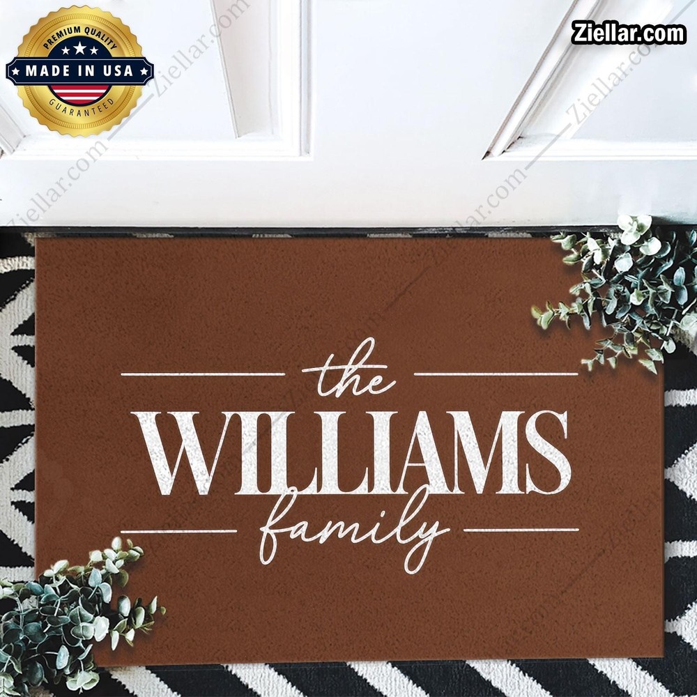 Custom Family Name Doormat - Personalized Last Name Entryway Rug