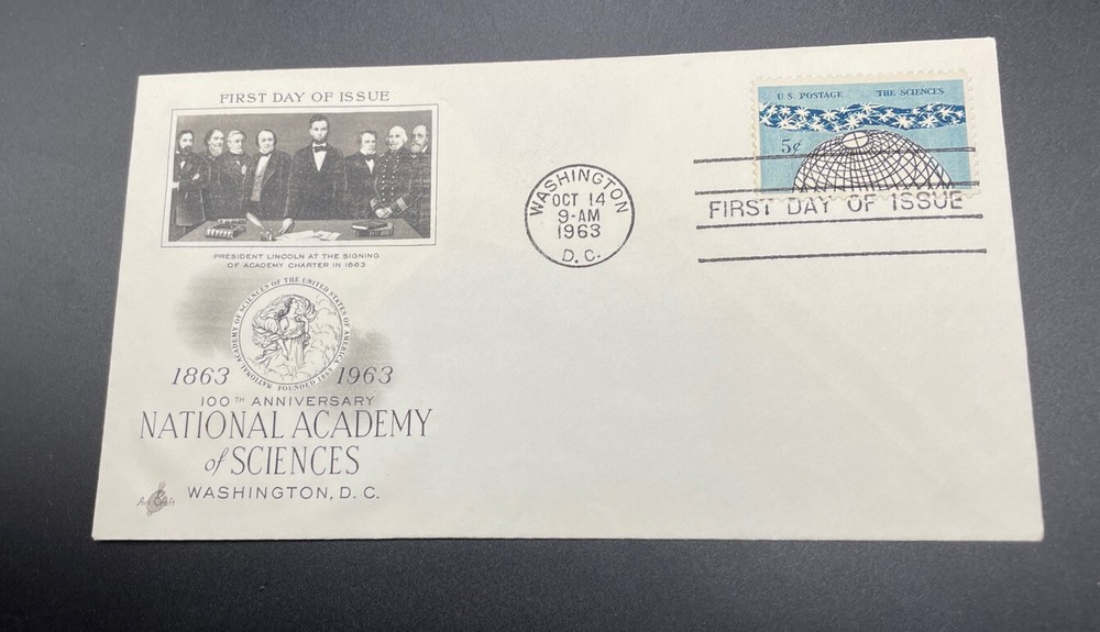 First Day Cover, Commemorating 100 Years National Academy of Sciences, 1963, FDC-image