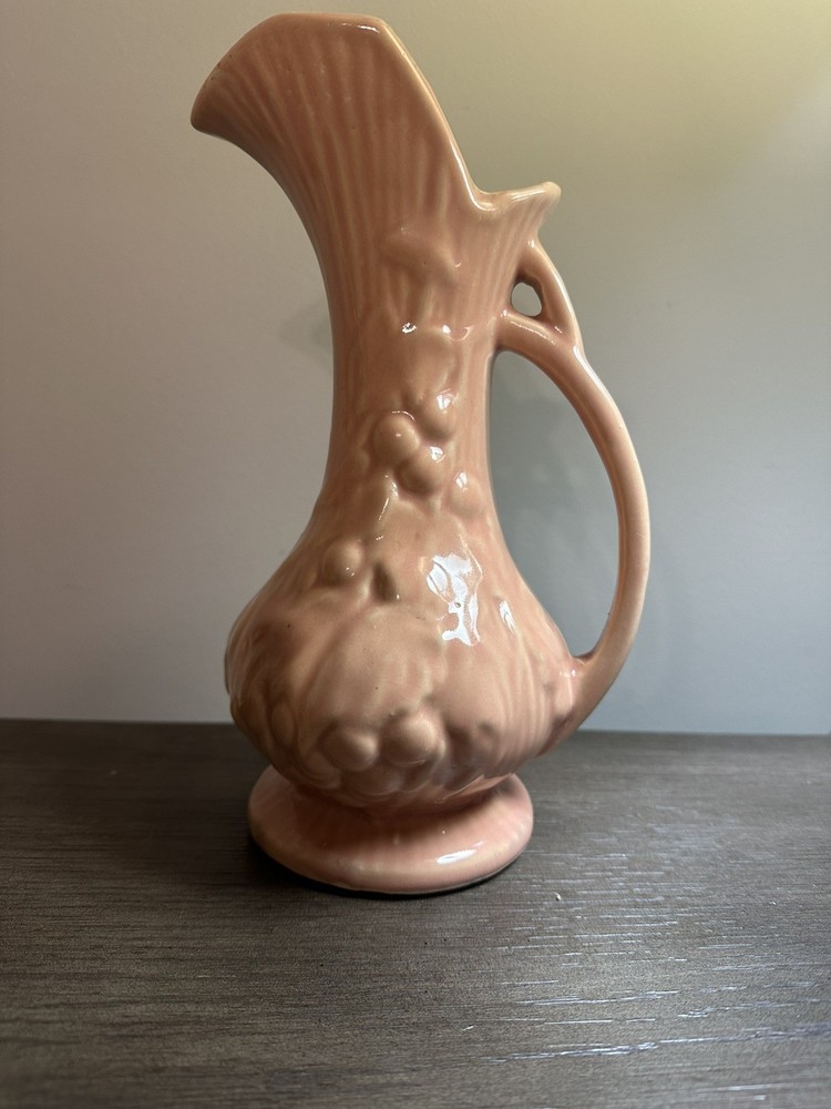 Vintage McCoy Pottery Pink Pitcher Ceramic Vase