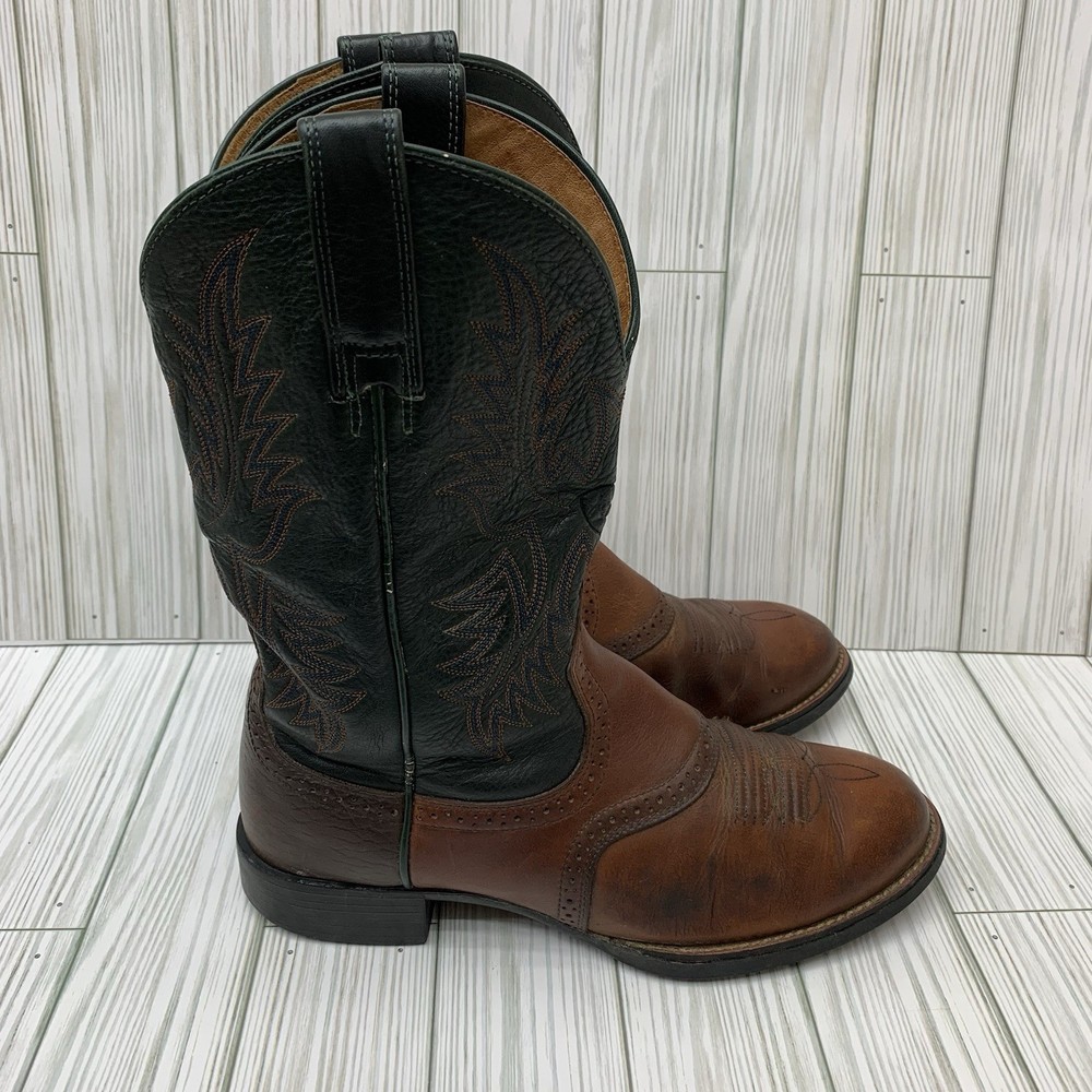 Ariat Heritage Stockman Western Boots Men’s 8EE Cedar Brown Leather 34928 Used