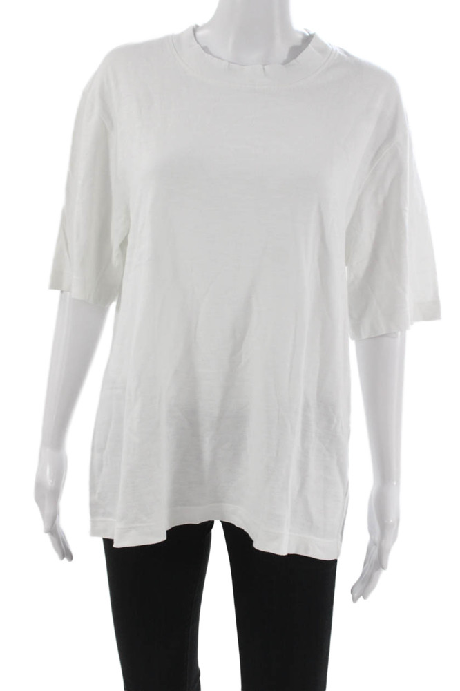 Cotton Citizen Women Basic White Crew Neck Short Sleeve T-Shirt Size MFree Shipping in US $100+ Orders | $6.95 Orders Below