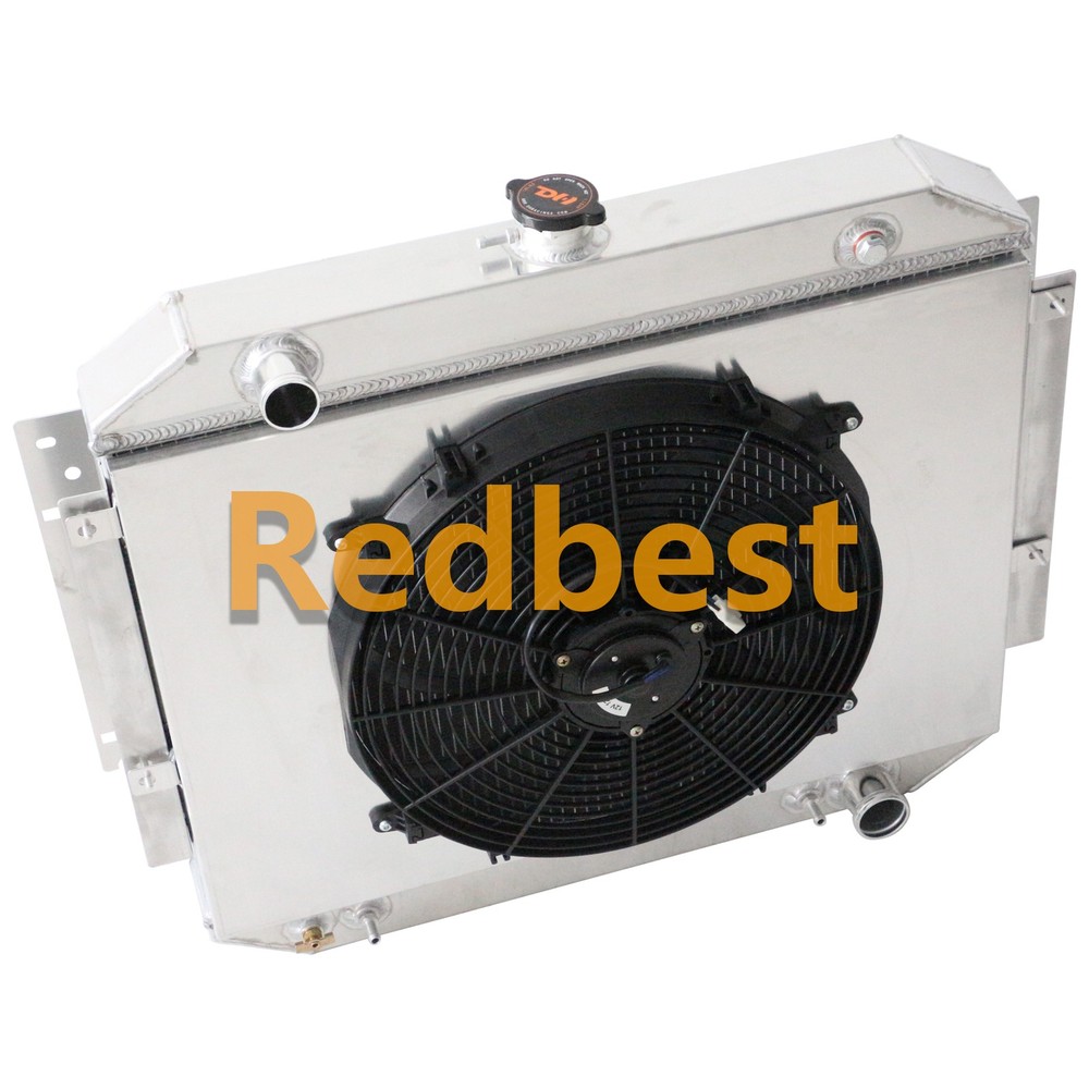 889 3 Row Radiator Shroud Fan For 71-79 Dodge D100 D150 D200 W100 W200 5.2L 5.9L
