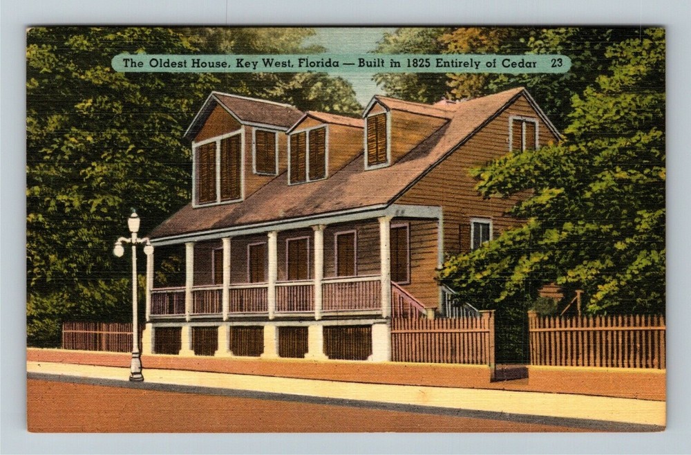 Key West FL-Florida, The Oldest House, Exterior, Vintage Postcard
