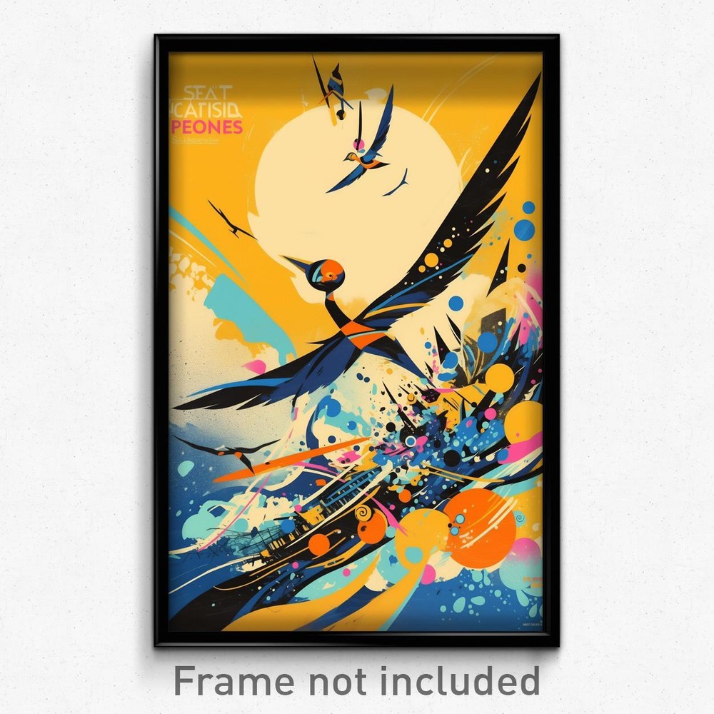 Retro French Film Poster - Acclaimed Ferry Psychedelic Art Print