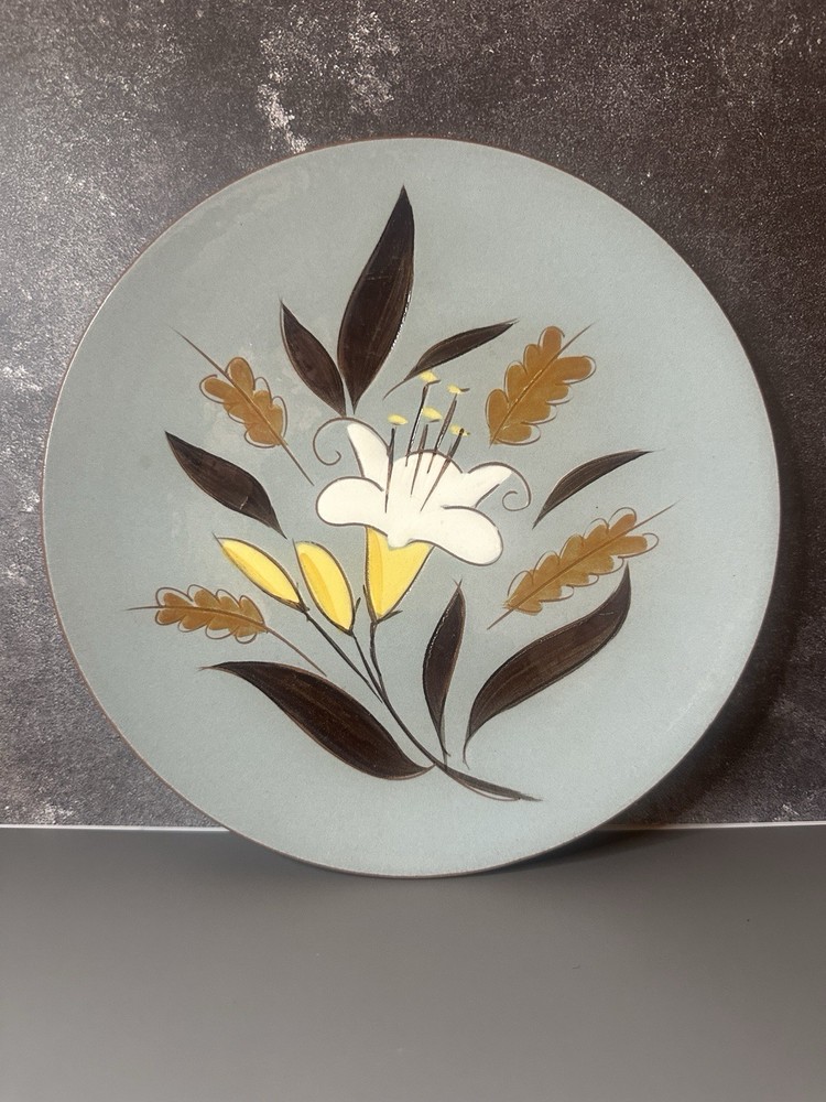 Stangl Pottery Golden Harvest 8” Plate Hand Painted Trenton NJ Vintage