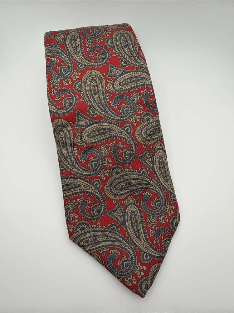 Lands' End Direct Merchants Paisley Tie 100% Silk