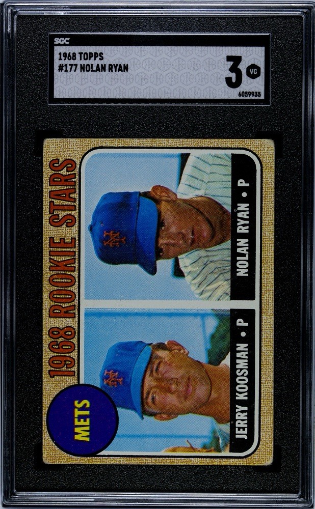 1968 Topps - Rookie Stars Nolan Ryan, Jerry Koosman #177 (RC) SGC 3 VG