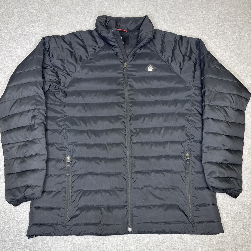 Alaskan Hardgear Puffer Jacket Mens Large Tall Black Full Zip AKHG Puffin Duluth