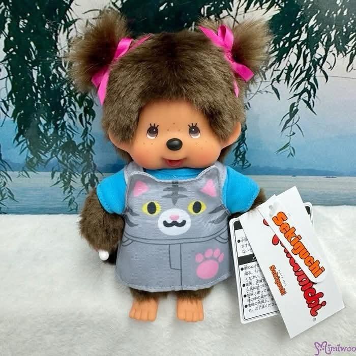 203895 Sekiguchi Monchhichi S Size Animal Dress Kitten Girl  ~ mimiwoo