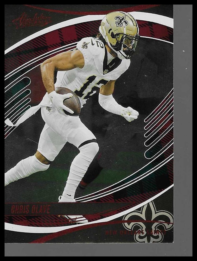 2025 Panini Absolute #4 Chris Olave Yellow Parallel New Orleans Saints WR