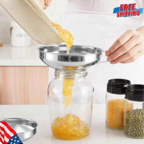 Stainless Steel Canning Funnel Set for Mason Jars – Wide Mouth Funnel
