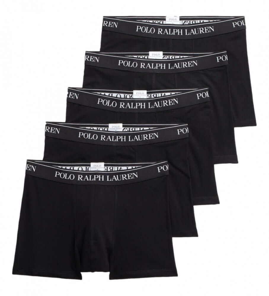 Polo Ralph Lauren 5-Pack Black Classic Boxer Shorts Trunks