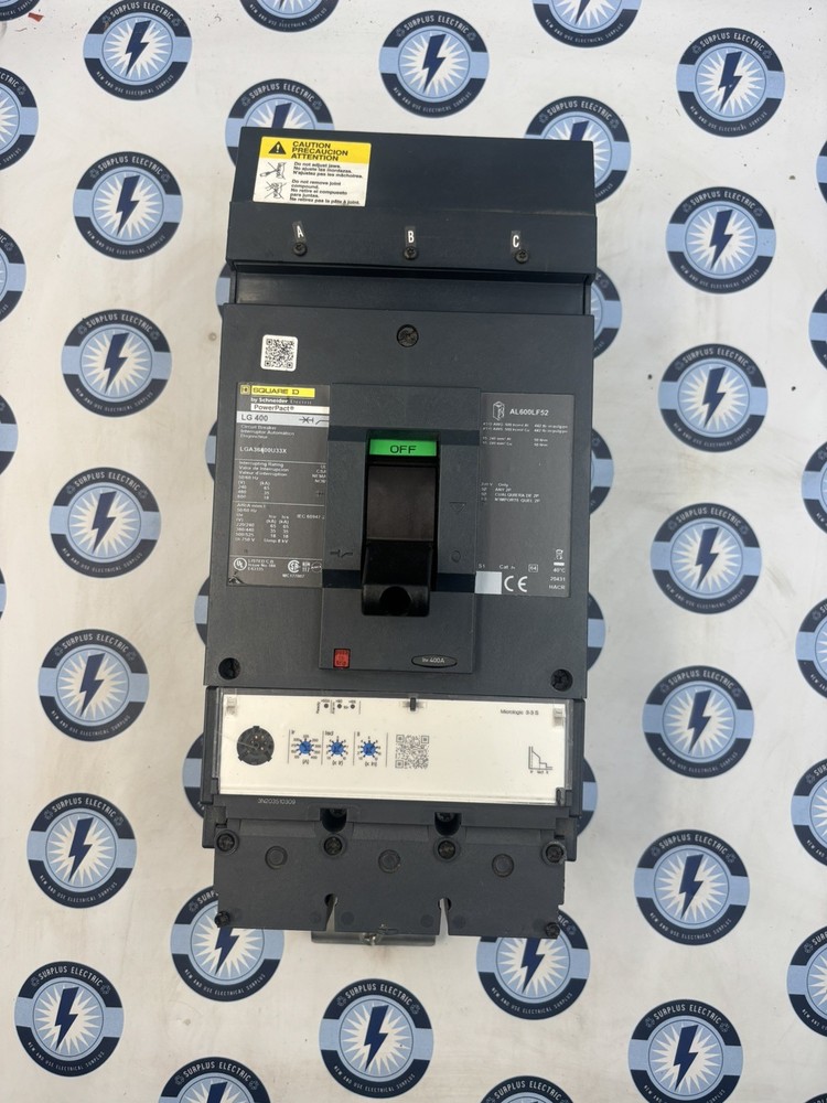 New Square D LGA36400U33X 3P 400A 600V Never installed Micrologic 3-3 TRIP