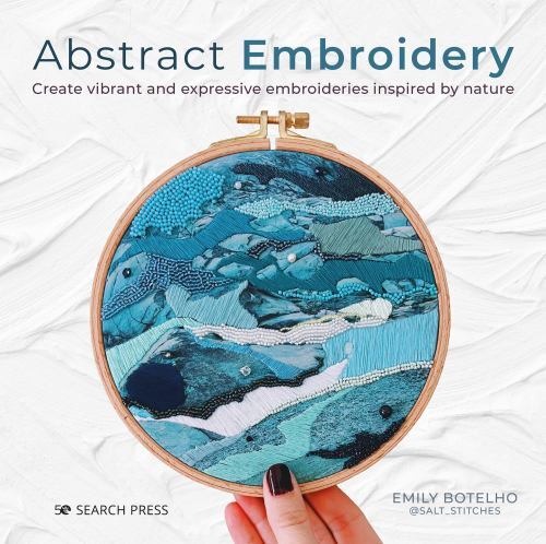 Abstract Embroidery Kit for Slow Stitching with Texture and Color-image
